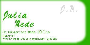 julia mede business card